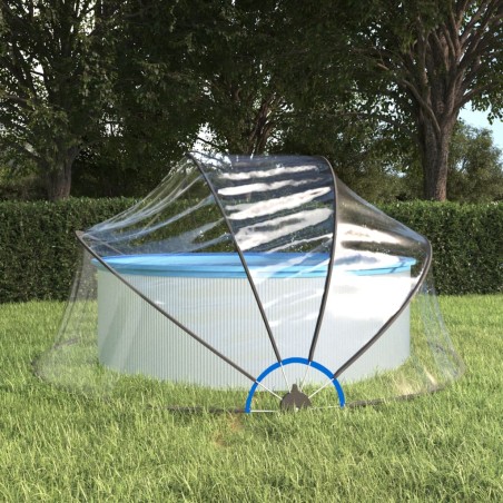 vidaXL Cúpula para piscina redonda PVC 315x158 cm