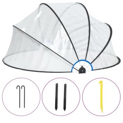 vidaXL Cúpula para piscina redonda PVC 315x158 cm