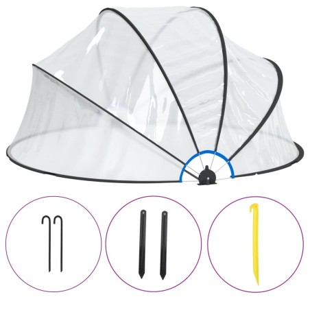 vidaXL Cúpula para piscina redonda PVC 315x158 cm