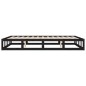 vidaXL Estructura de cama de madera maciza negra 140x200 cm