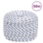 vidaXL Cuerda de barco polipropileno blanco 8 mm 50 m