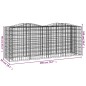 vidaXL Arriate de gaviones forma arco hierro galvanizado 200x50x100cm vidaXL Arriate de gaviones forma arco hierro galvanizado 200x50x100cm
