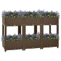 vidaXL Arriate 120x40x71 cm polipropileno