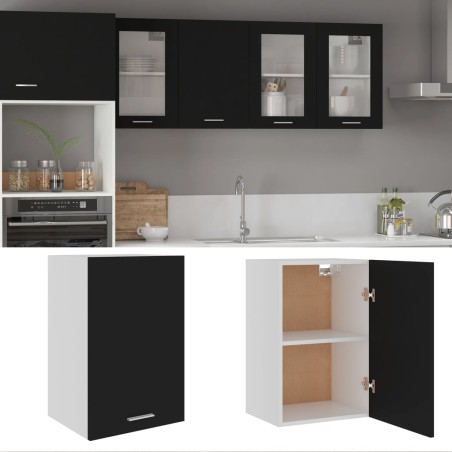vidaXL Armario colgante de cocina negro 39,5x31x60 cm