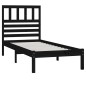 vidaXL Estructura de cama madera maciza de pino negro 75x190 cm vidaXL Estructura de cama madera maciza de pino negro 75x190 cm