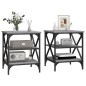 vidaXL Mesas auxiliares 2 uds madera gris Sonoma 40x42x50 cm vidaXL Mesas auxiliares 2 uds madera gris Sonoma 40x42x50 cm