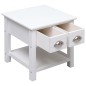 vidaXL Mesa auxiliar madera de Paulownia blanco 40x40x40 cm vidaXL Mesa auxiliar madera de Paulownia blanco 40x40x40 cm