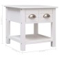 vidaXL Mesa auxiliar madera de Paulownia blanco 40x40x40 cm vidaXL Mesa auxiliar madera de Paulownia blanco 40x40x40 cm
