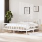vidaXL Estructura de cama de madera maciza blanca 200x200 cm vidaXL Estructura de cama de madera maciza blanca 200x200 cm