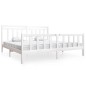 vidaXL Estructura de cama de madera maciza blanca 200x200 cm vidaXL Estructura de cama de madera maciza blanca 200x200 cm