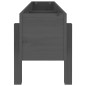 vidaXL Arriate elevado de jardín madera maciza pino gris 121x30x38 cm vidaXL Arriate elevado de jardín madera maciza pino gris 121x30x38 cm