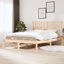 vidaXL Estructura de cama madera maciza de pino 120x190 cm
