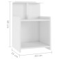 vidaXL Mesita de noche madera contrachapada blanco brillo 40x35x60 cm