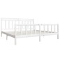 vidaXL Estructura de cama de madera maciza blanca 200x200 cm vidaXL Estructura de cama de madera maciza blanca 200x200 cm