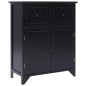 vidaXL Armario auxiliar de madera de paulownia negro 60x30x75 cm vidaXL Armario auxiliar de madera de paulownia negro 60x30x75 cm