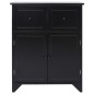 vidaXL Armario auxiliar de madera de paulownia negro 60x30x75 cm vidaXL Armario auxiliar de madera de paulownia negro 60x30x75 cm