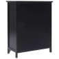 vidaXL Armario auxiliar de madera de paulownia negro 60x30x75 cm vidaXL Armario auxiliar de madera de paulownia negro 60x30x75 cm
