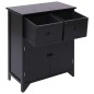 vidaXL Armario auxiliar de madera de paulownia negro 60x30x75 cm vidaXL Armario auxiliar de madera de paulownia negro 60x30x75 cm
