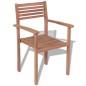 vidaXL Sillas apilables de jardín 4 unidades madera maciza de teca vidaXL Sillas apilables de jardín 4 unidades madera maciza de teca