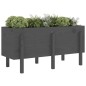 vidaXL Arriate elevado de jardín madera maciza pino gris 121x50x57 cm vidaXL Arriate elevado de jardín madera maciza pino gris 121x50x57 cm