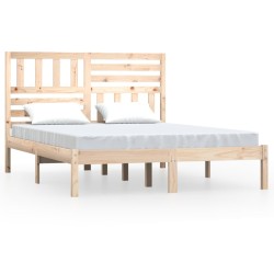vidaXL Estructura de cama madera maciza de pino 120x190 cm