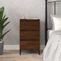vidaXL Mesita de noche madera contrachapada roble marrón 40x35x70 cm vidaXL Mesita de noche madera contrachapada roble marrón 40x35x70 cm