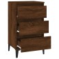 vidaXL Mesita de noche madera contrachapada roble marrón 40x35x70 cm vidaXL Mesita de noche madera contrachapada roble marrón 40x35x70 cm