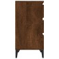 vidaXL Mesita de noche madera contrachapada roble marrón 40x35x70 cm vidaXL Mesita de noche madera contrachapada roble marrón 40x35x70 cm