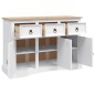 vidaXL Aparador Corona Range de pino mexicano blanco 132x43x78 cm vidaXL Aparador Corona Range de pino mexicano blanco 132x43x78 cm