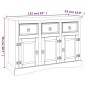 vidaXL Aparador Corona Range de pino mexicano blanco 132x43x78 cm vidaXL Aparador Corona Range de pino mexicano blanco 132x43x78 cm