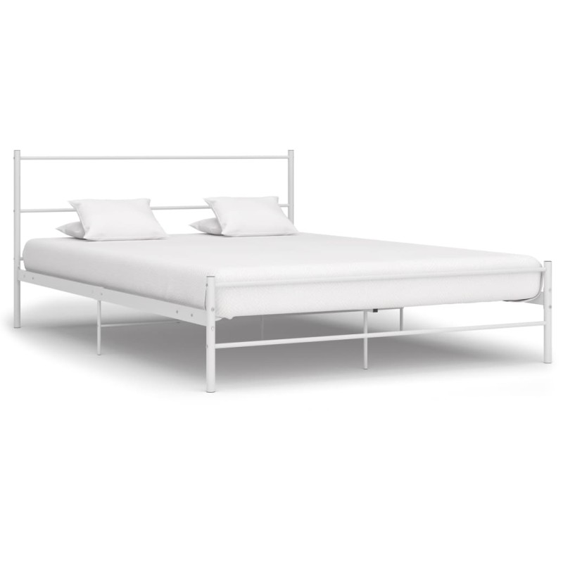 vidaXL Estructura de cama de metal blanco 140x200 cm vidaXL Estructura de cama de metal blanco 140x200 cm