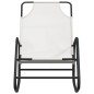 vidaXL Tumbona mecedora de acero y textilene color crema vidaXL Tumbona mecedora de acero y textilene color crema