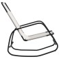 vidaXL Tumbona mecedora de acero y textilene color crema vidaXL Tumbona mecedora de acero y textilene color crema