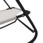 vidaXL Tumbona mecedora de acero y textilene color crema vidaXL Tumbona mecedora de acero y textilene color crema