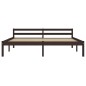vidaXL Estructura de cama madera maciza pino marrón oscuro 180x200 cm vidaXL Estructura de cama madera maciza pino marrón oscuro 180x200 cm