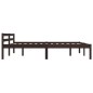 vidaXL Estructura de cama madera maciza pino marrón oscuro 180x200 cm vidaXL Estructura de cama madera maciza pino marrón oscuro 180x200 cm
