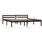 vidaXL Estructura de cama madera maciza pino marrón oscuro 180x200 cm vidaXL Estructura de cama madera maciza pino marrón oscuro 180x200 cm