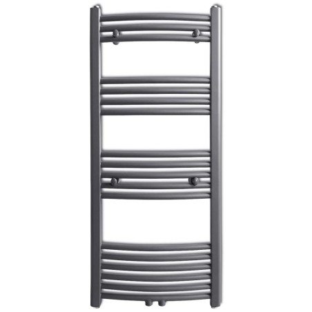 vidaXL Radiador toallero de baño curvo gris 500 x 1160 mm