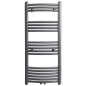 vidaXL Radiador toallero de baño curvo gris 500 x 1160 mm vidaXL Radiador toallero de baño curvo gris 500 x 1160 mm