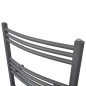 vidaXL Radiador toallero de baño curvo gris 500 x 1160 mm vidaXL Radiador toallero de baño curvo gris 500 x 1160 mm