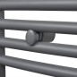 vidaXL Radiador toallero de baño curvo gris 500 x 1160 mm vidaXL Radiador toallero de baño curvo gris 500 x 1160 mm