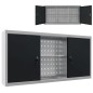 vidaXL Armario de herramientas de pared industrial metal gris y negro vidaXL Armario de herramientas de pared industrial metal gris y negro