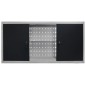 vidaXL Armario de herramientas de pared industrial metal gris y negro vidaXL Armario de herramientas de pared industrial metal gris y negro