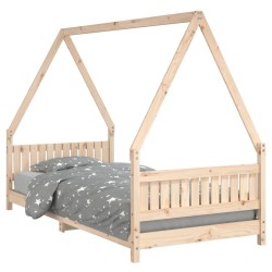 vidaXL Estructura de cama para niños madera maciza de pino 90x200 cm