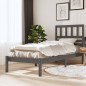 vidaXL Estructura de cama madera maciza de pino gris 90x200 cm vidaXL Estructura de cama madera maciza de pino gris 90x200 cm