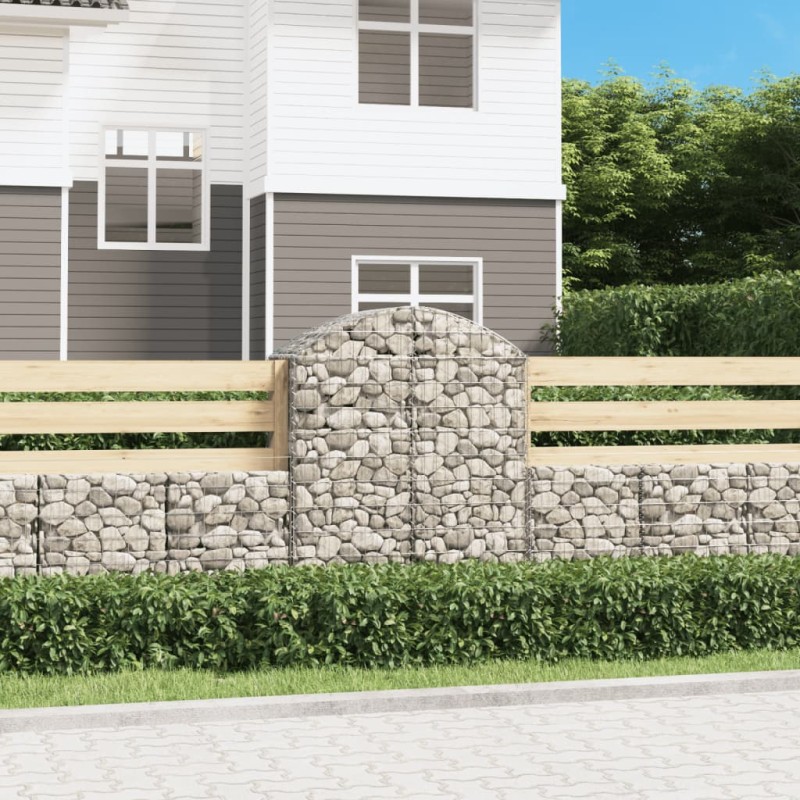 vidaXL Cesta gaviones forma arco hierro galvanizado 100x50x120/140 cm vidaXL Cesta gaviones forma arco hierro galvanizado 100x50x120/140 cm