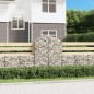 vidaXL Cesta gaviones forma arco hierro galvanizado 100x50x120/140 cm vidaXL Cesta gaviones forma arco hierro galvanizado 100x50x120/140 cm
