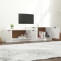 vidaXL Mueble TV madera contrachapada blanco brillante 158,5x36x45 cm vidaXL Mueble TV madera contrachapada blanco brillante 158,5x36x45 cm
