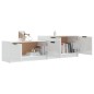 vidaXL Mueble TV madera contrachapada blanco brillante 158,5x36x45 cm vidaXL Mueble TV madera contrachapada blanco brillante 158,5x36x45 cm