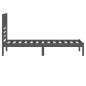 vidaXL Estructura de cama madera maciza de pino gris 90x200 cm vidaXL Estructura de cama madera maciza de pino gris 90x200 cm